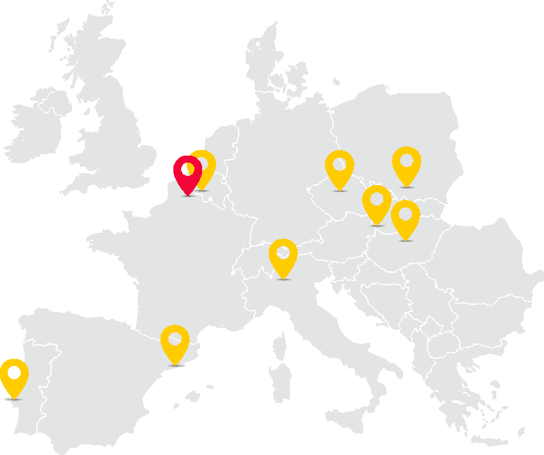 La carte des filiales de Cofidis GROUP